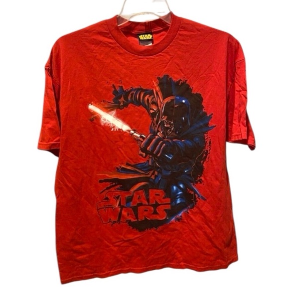 Vintage Star Wars Darth Vader Battle Red Shirt Men Extra Large XL Graphic - Picture 1 of 14